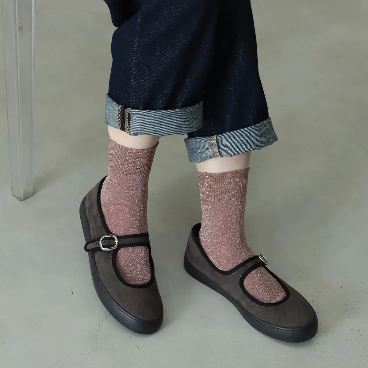 011132682 Sparkly Ankle Socks S