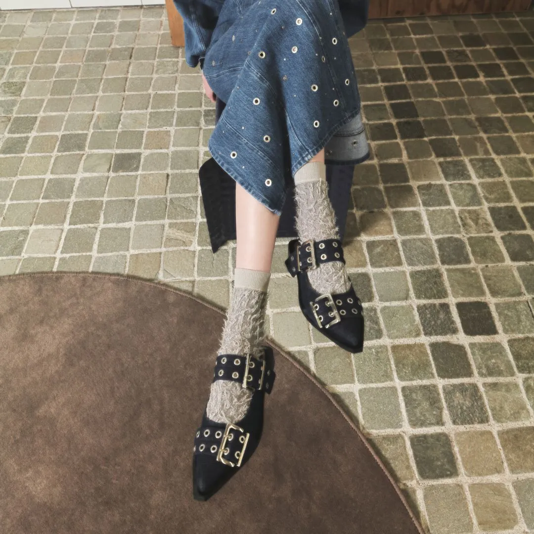 021132392 Fringe Style Low Crew Socks