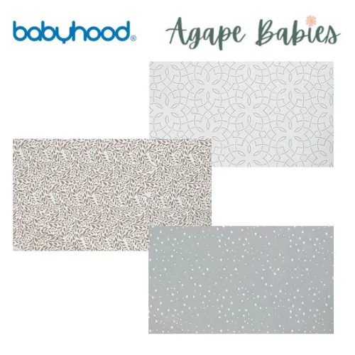 [2-Pack] Babyhood Amani Bebe -Jersey Cotton Compact Fitted Sheet -3 Design