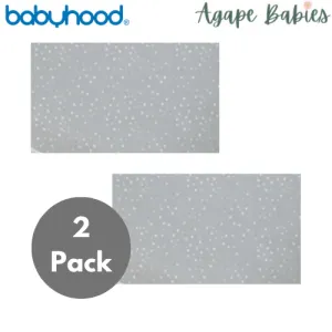 [2-Pack] Babyhood  Amani Bebe - Jersey Cotton Oval Fitted Sheet - 4 Design