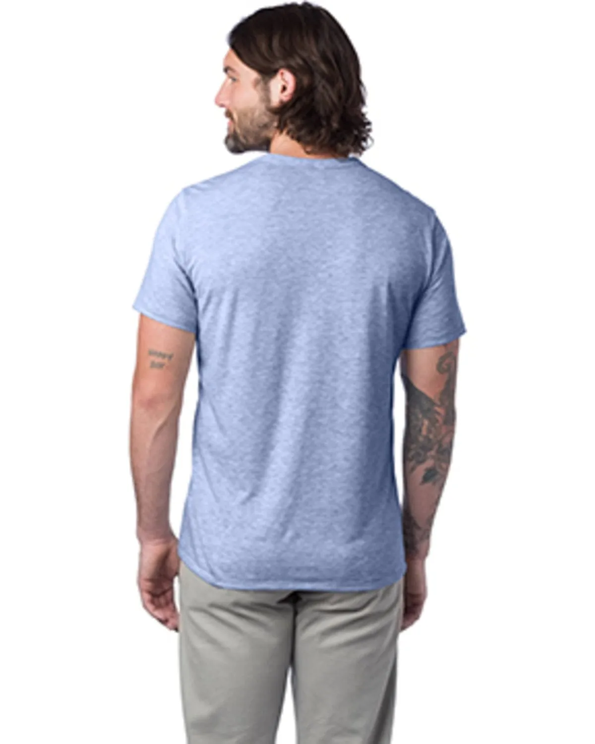 Alternative Mens Eco-Jersey Crew T-Shirt | Eco Pacific Blue