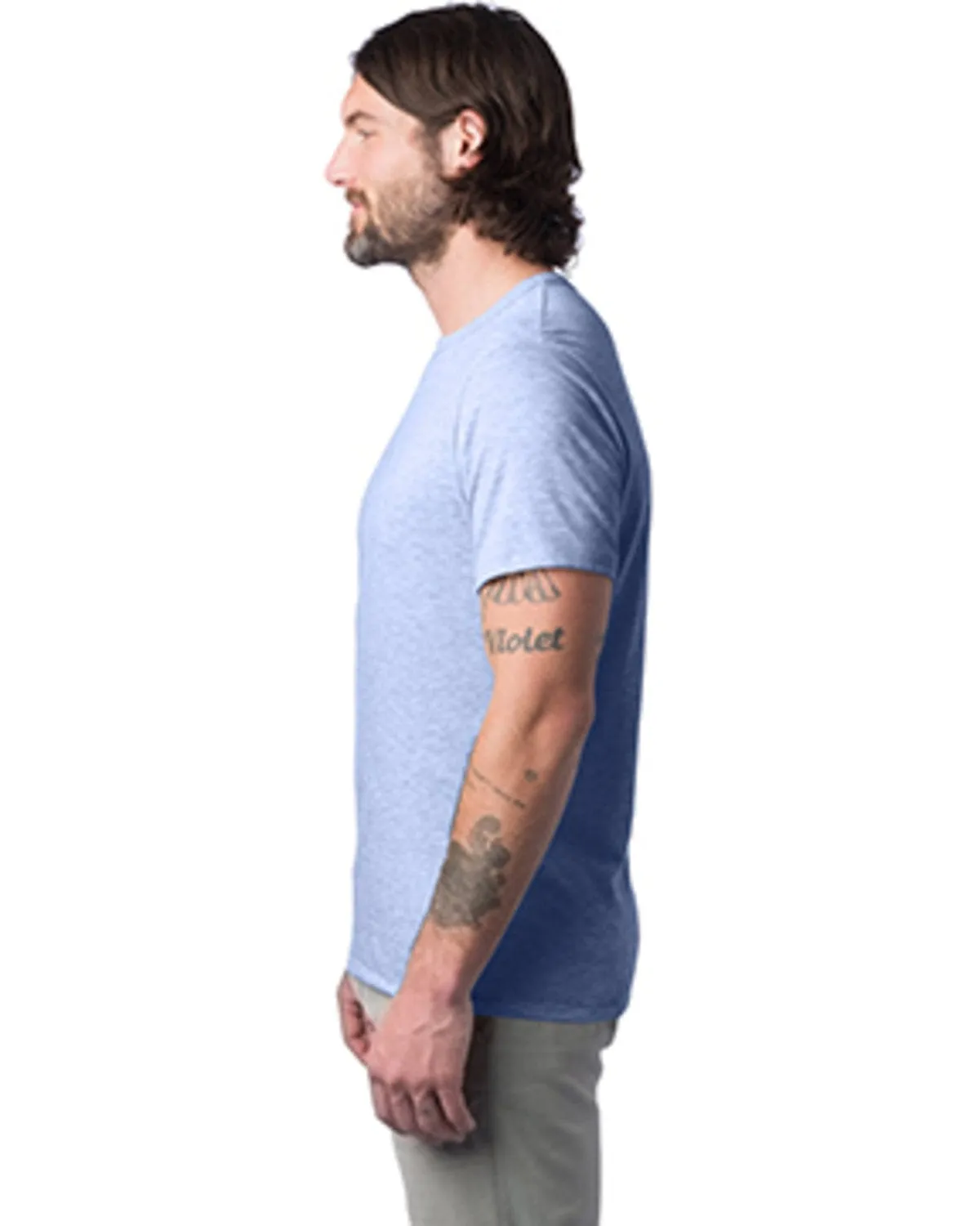 Alternative Mens Eco-Jersey Crew T-Shirt | Eco Pacific Blue