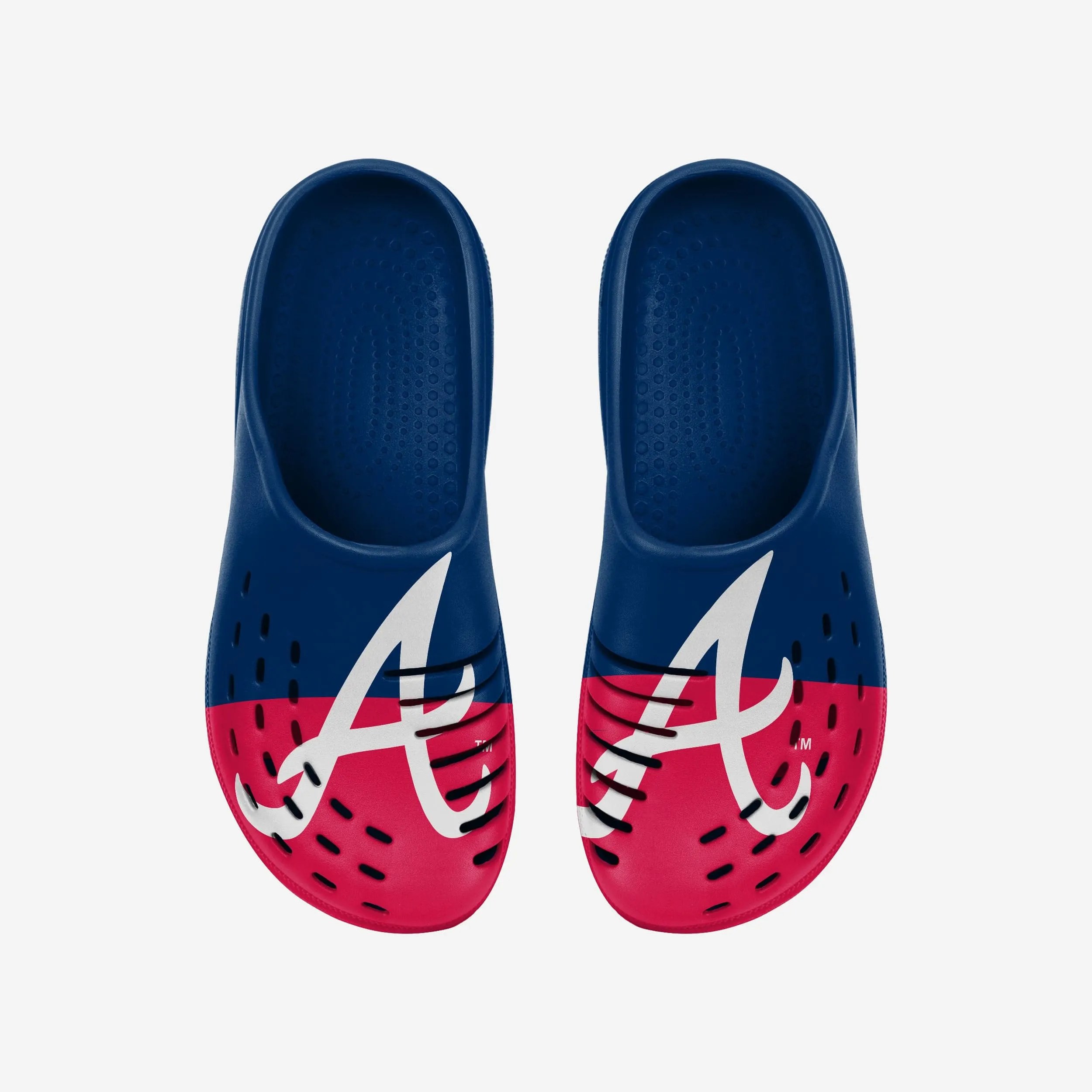 Atlanta Braves Mens Colorblock Big Logo Clog