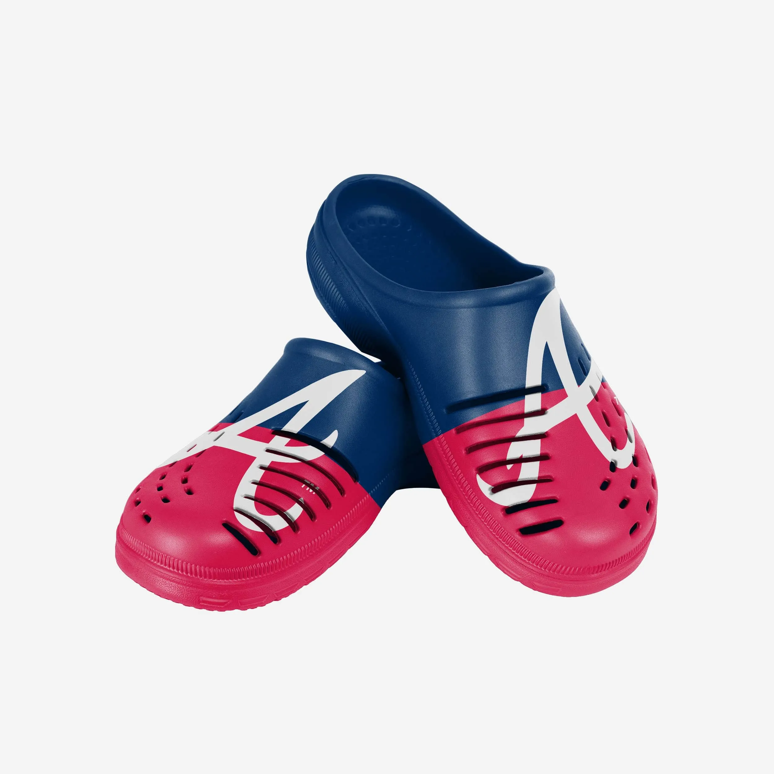 Atlanta Braves Mens Colorblock Big Logo Clog
