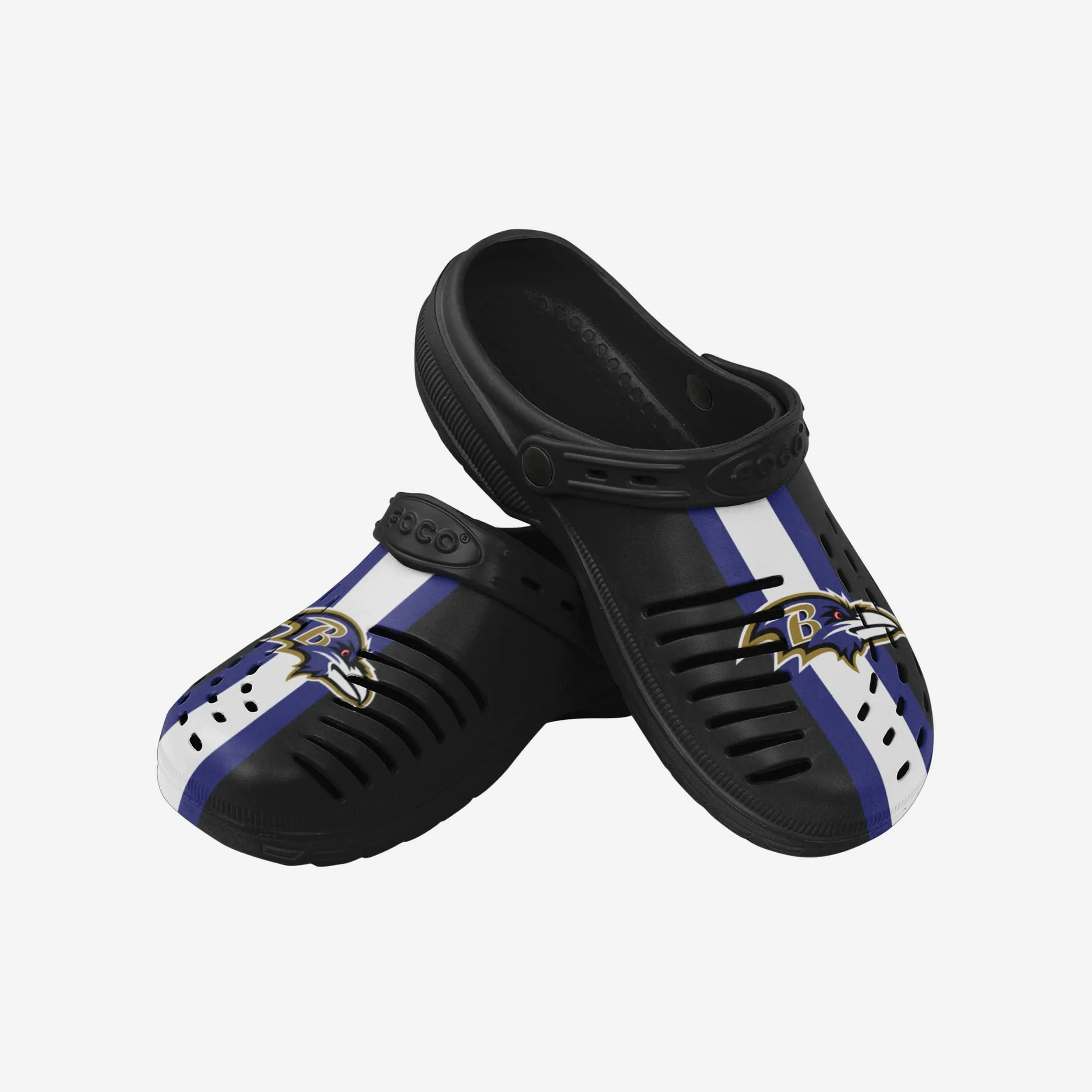 Baltimore Ravens Team Stripe Clog With Strap