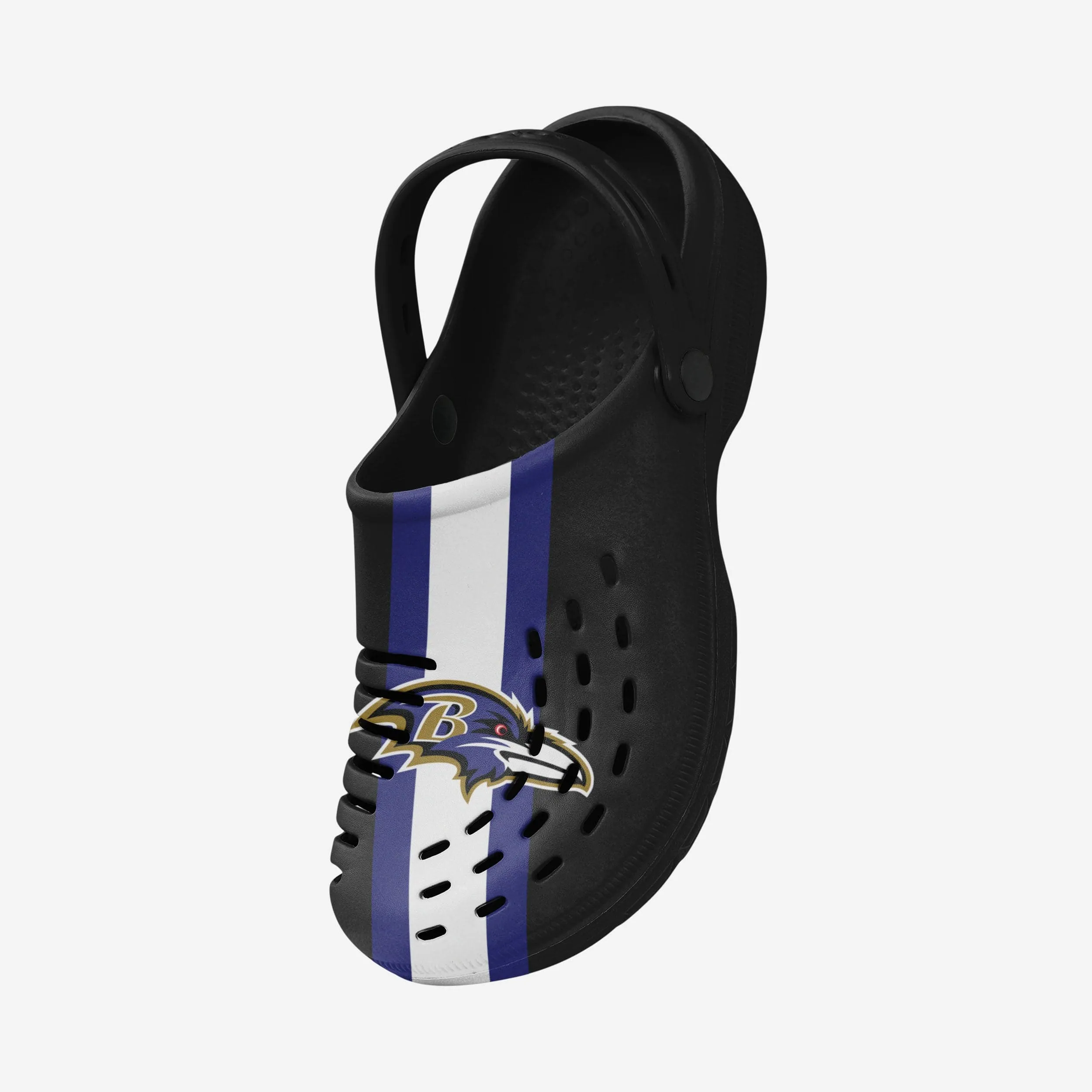 Baltimore Ravens Team Stripe Clog With Strap