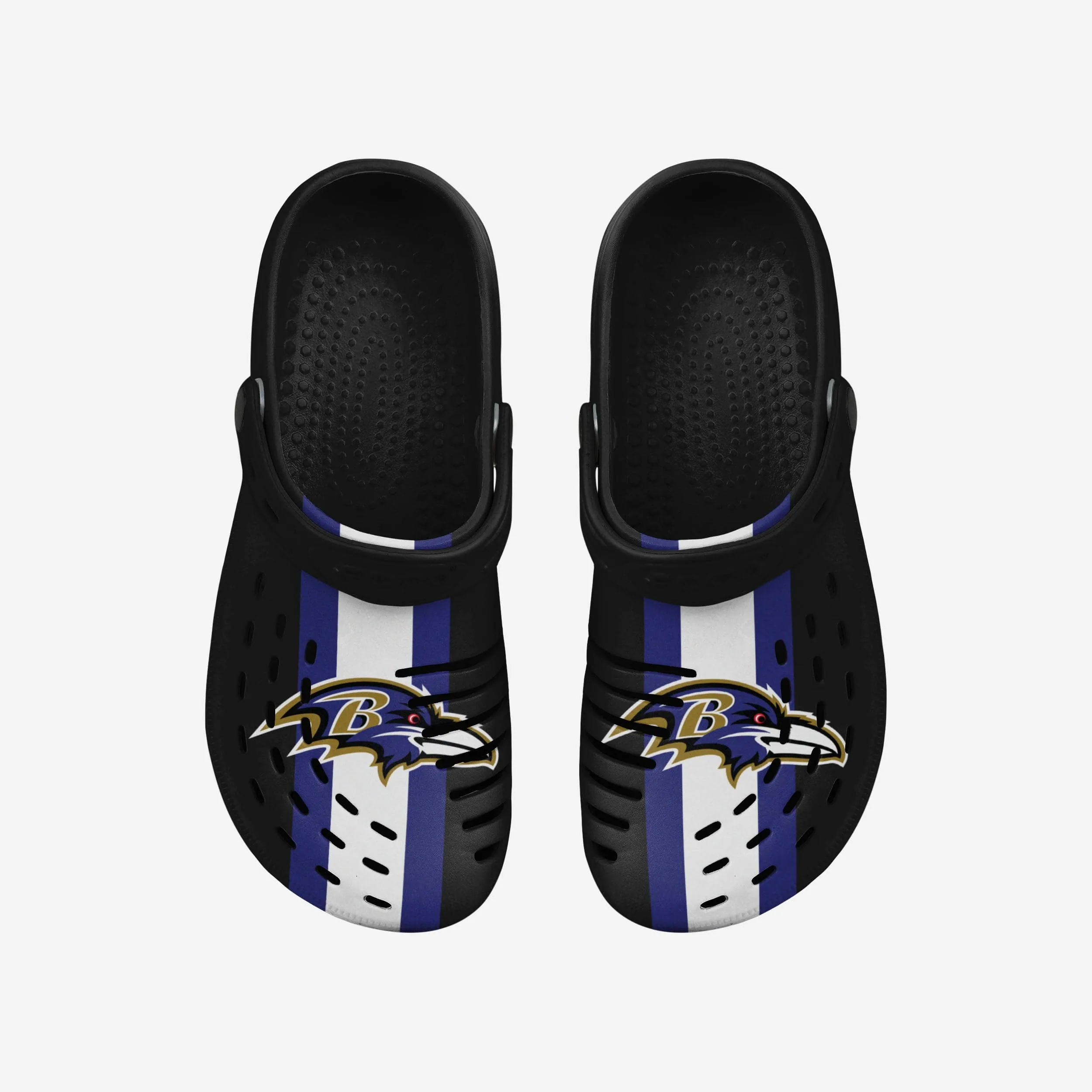 Baltimore Ravens Team Stripe Clog With Strap
