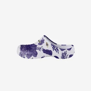 Baltimore Ravens Womens Floral White Clog