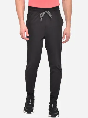 Black Solid Regular Fit Track Pant | Greenfibre