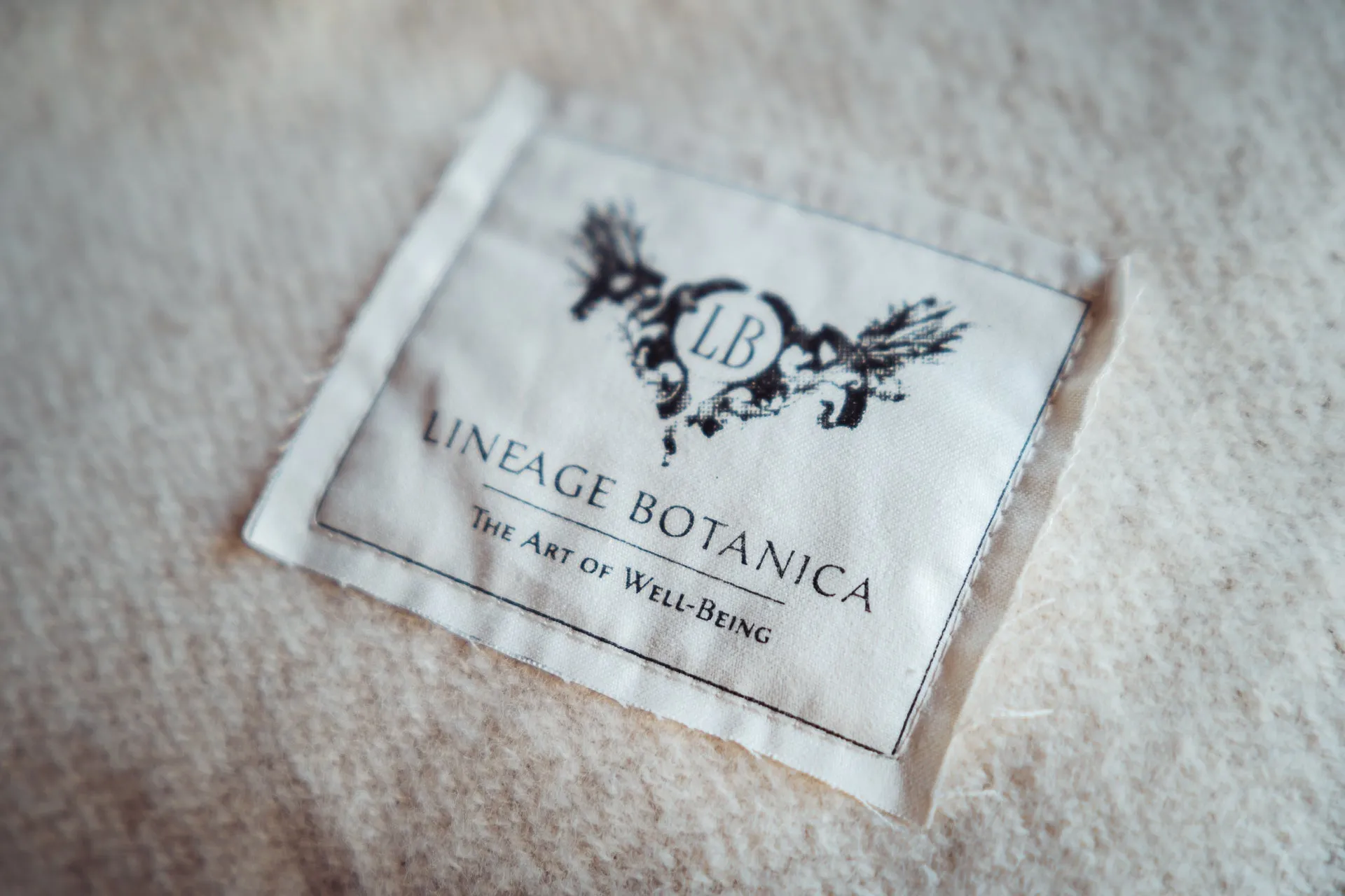 Blanket: Organic eco-cotton, Indigo trim - BL24
