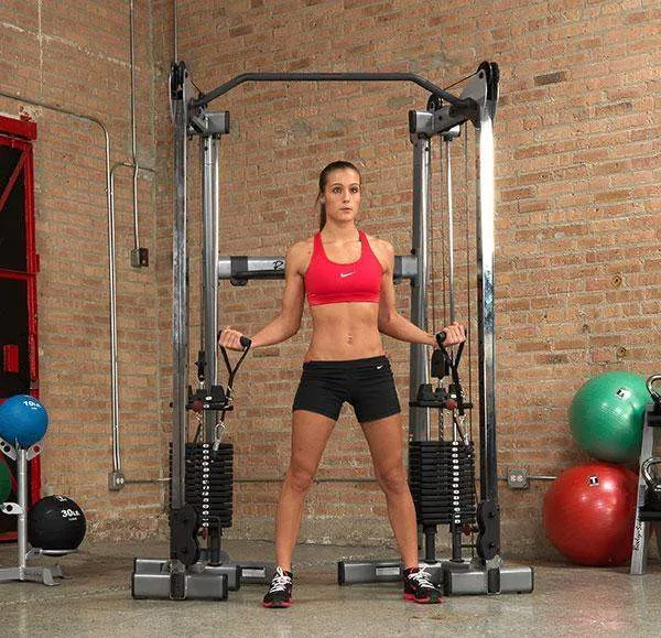Body-Solid Functional Trainer with 310 Pound Stacks Cable Crossover Trainer Machine