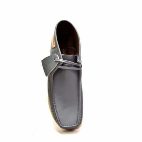 British Walkers New Castle Men's Gray Leather and Suede Ankle Boots