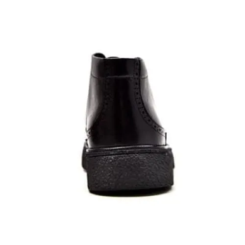 British Walkers Playboy Classic Wingtip Men's Black Leather TPR Ankle Boots