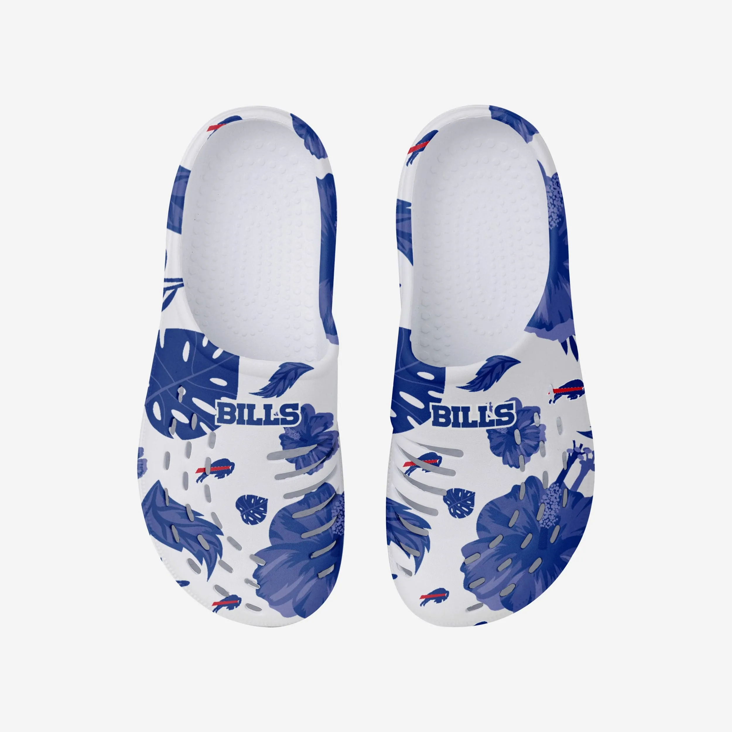 Buffalo Bills Womens Floral White Clog