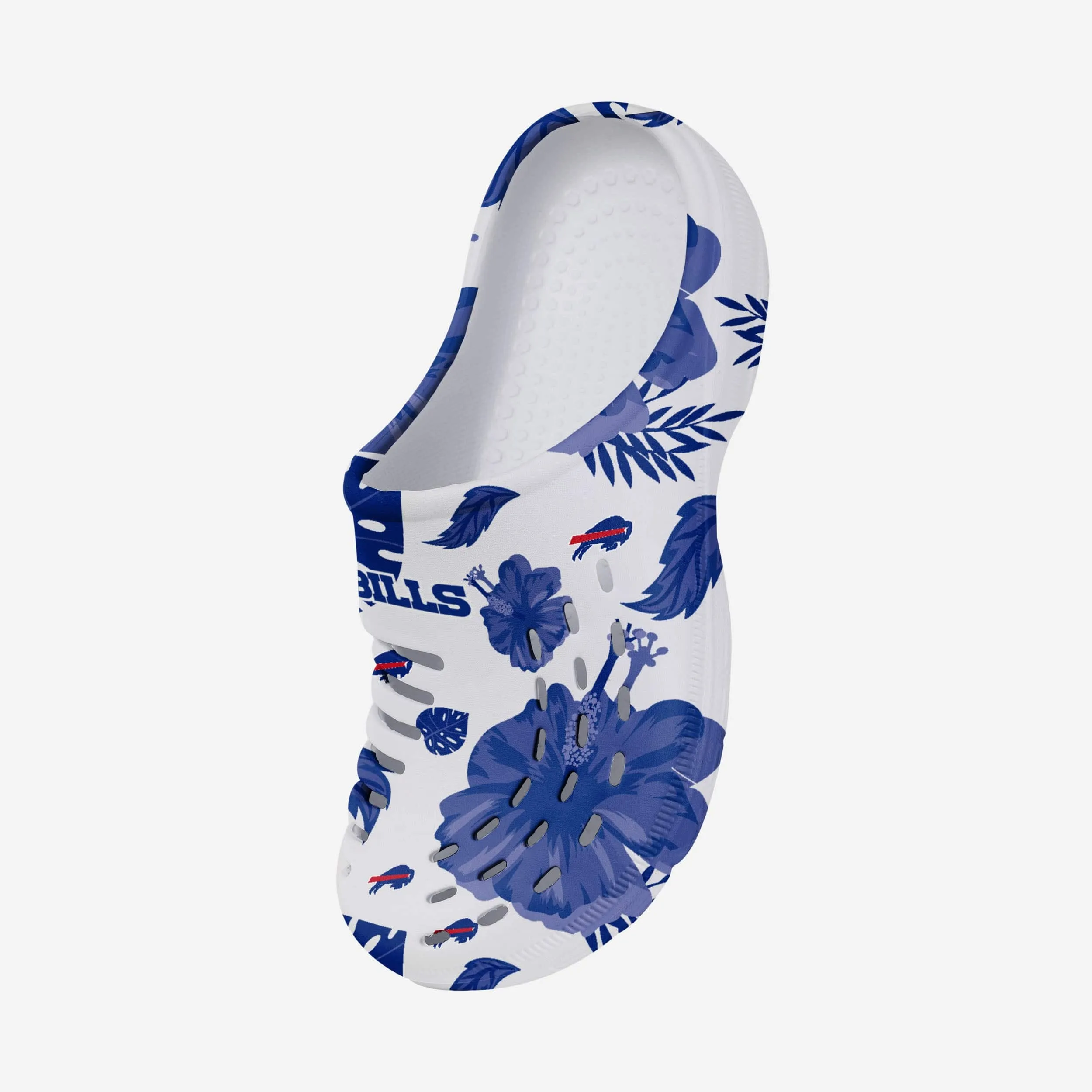 Buffalo Bills Womens Floral White Clog