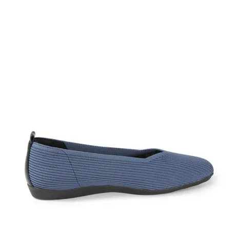 BUSSOLA VENUS SHADOW BLUE KNIT BALLET FLAT