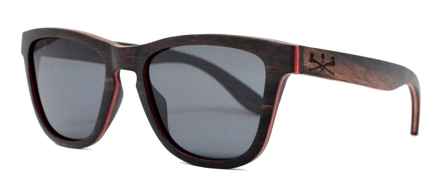 Camber Series / Ebony Wood / Polarized Sunglasses / Black Lenses