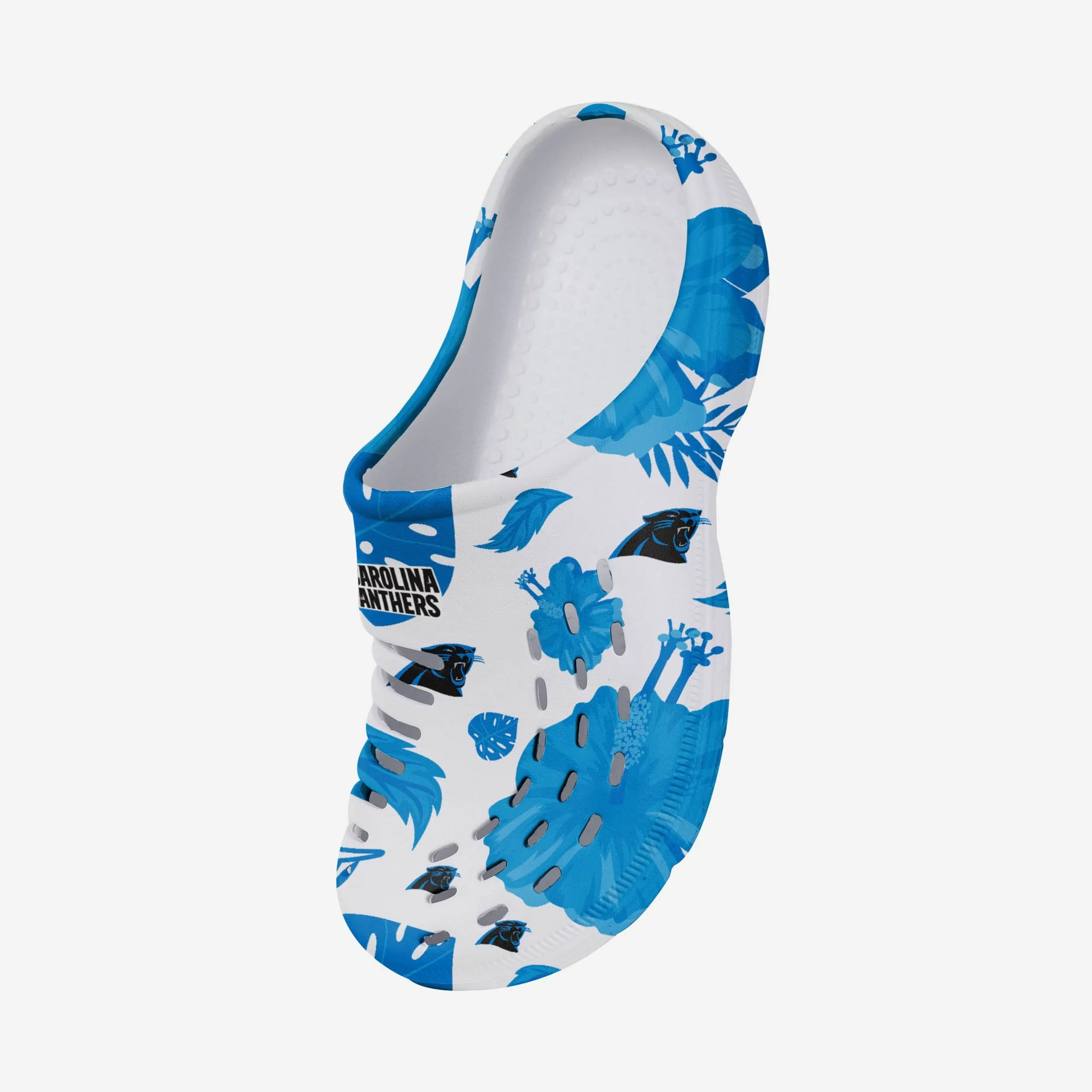 Carolina Panthers Womens Floral White Clog