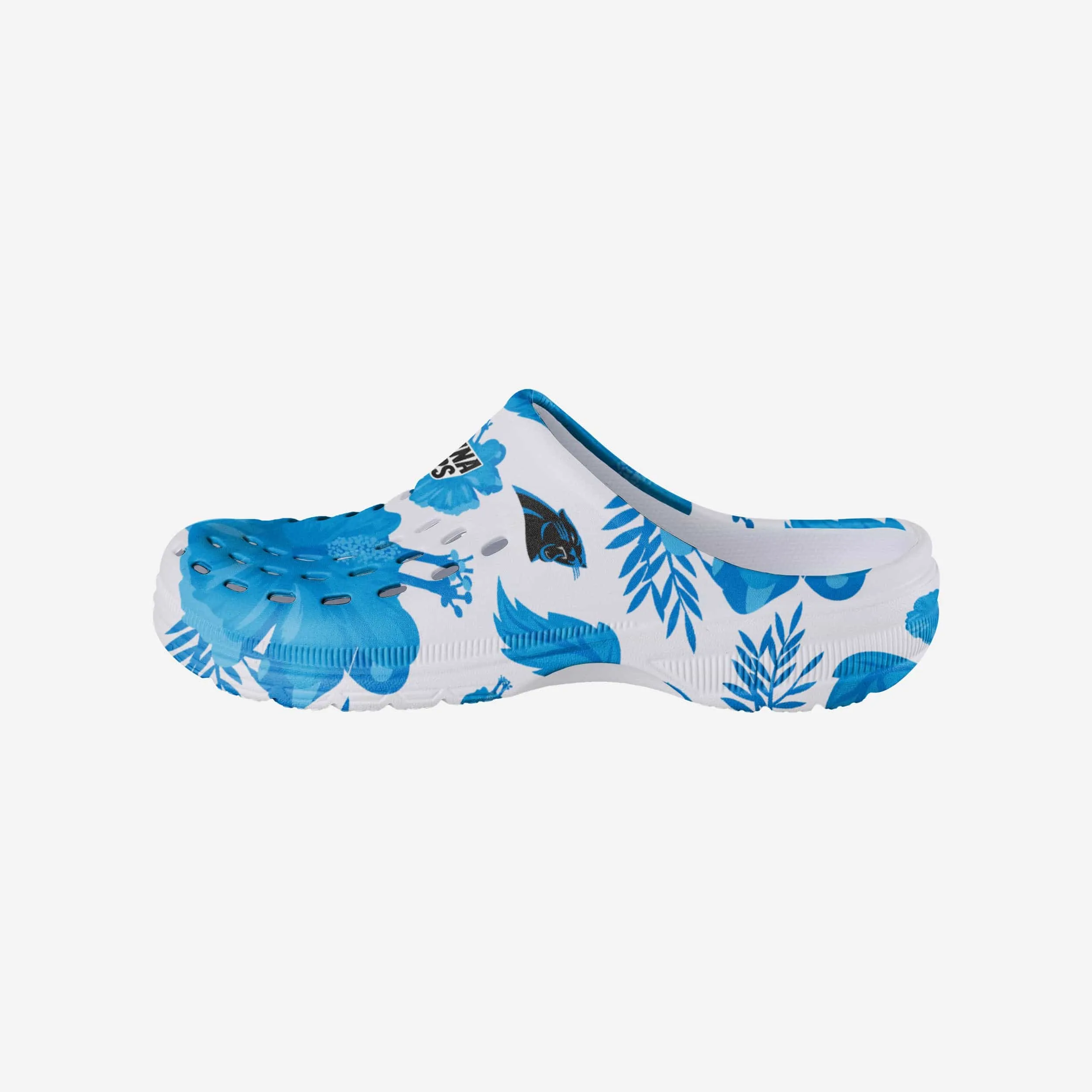 Carolina Panthers Womens Floral White Clog
