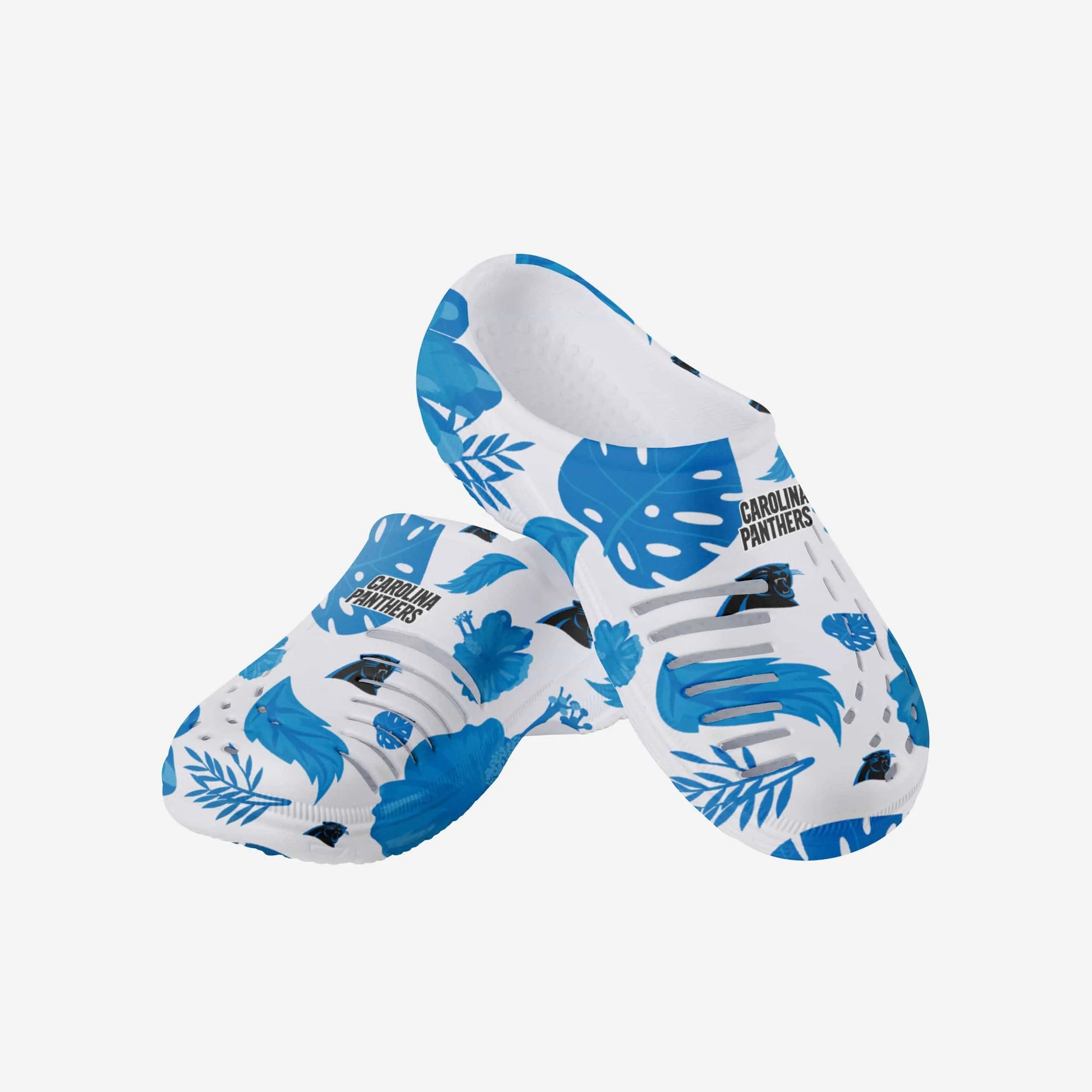 Carolina Panthers Womens Floral White Clog