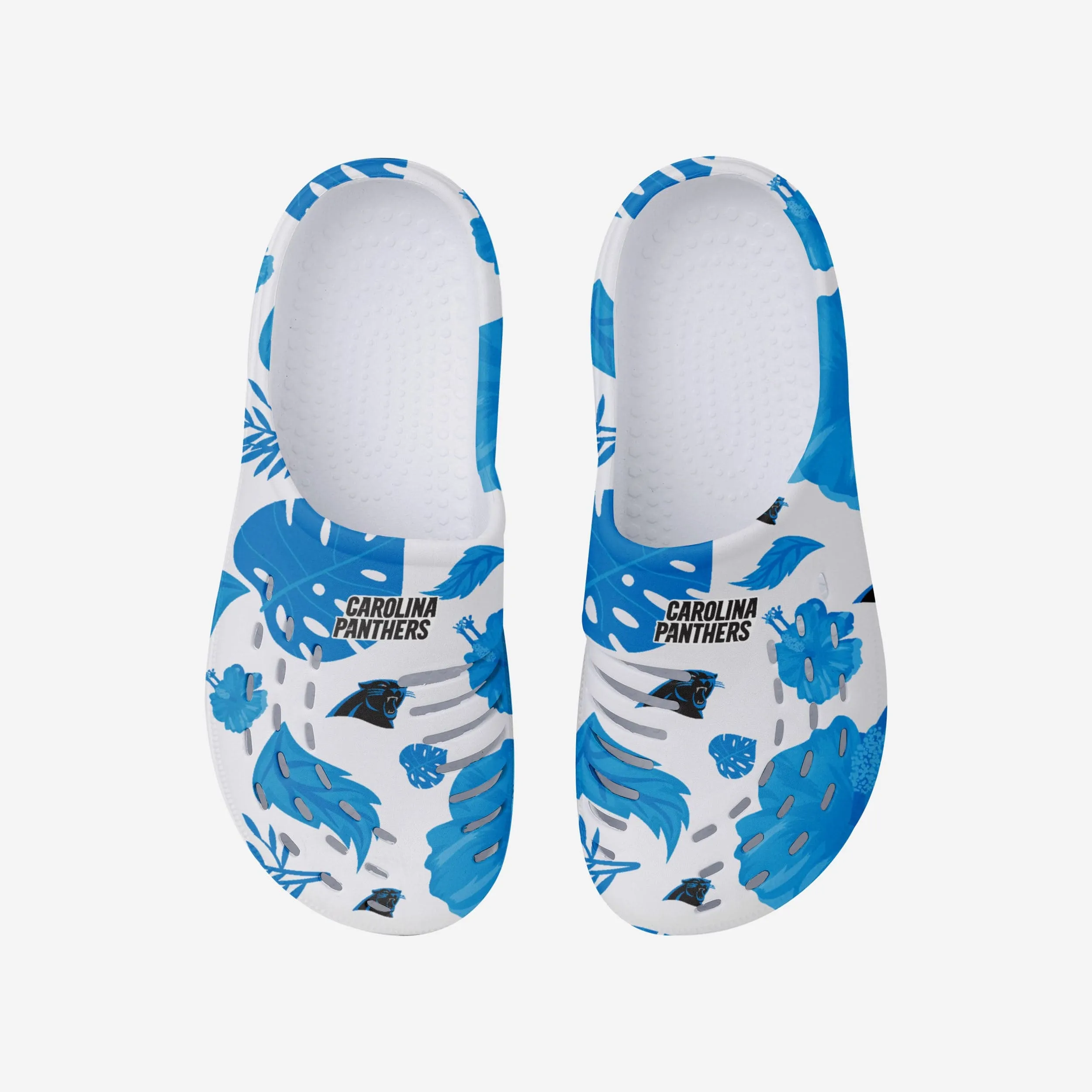 Carolina Panthers Womens Floral White Clog