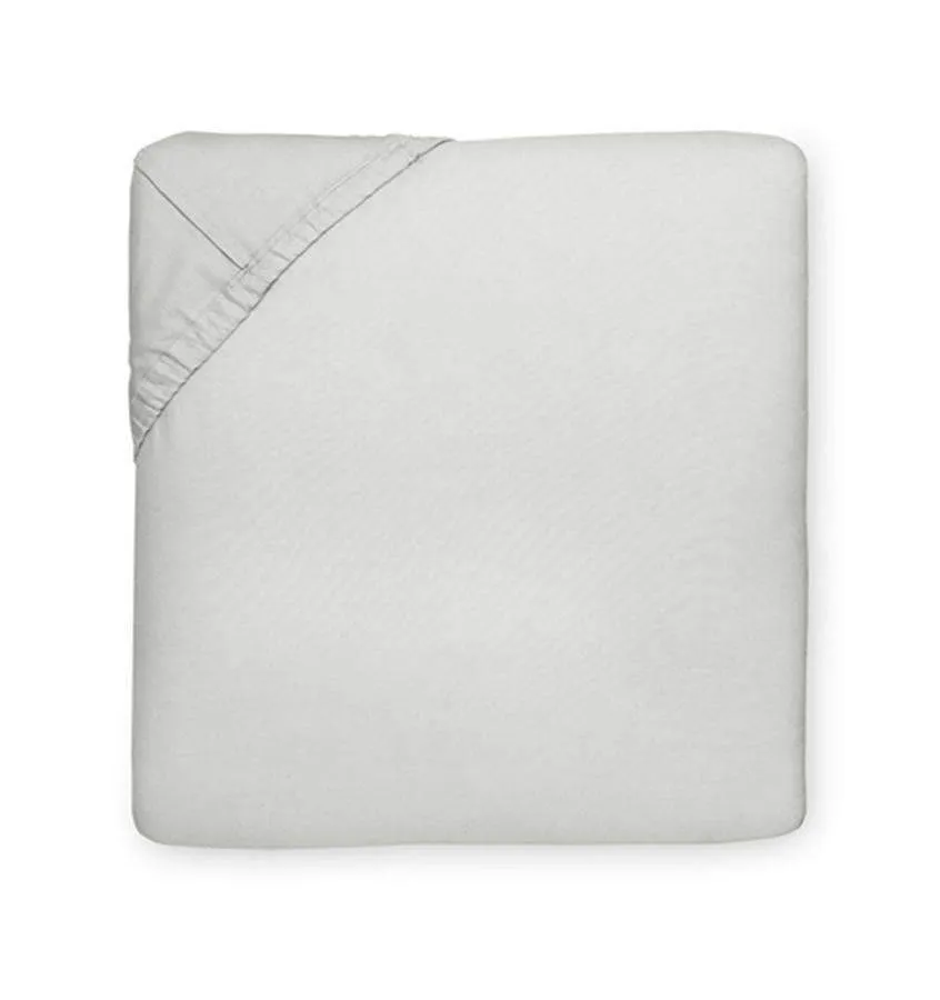 Celeste Percale Fitted Sheet by Sferra