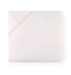 Celeste Percale Fitted Sheet by Sferra