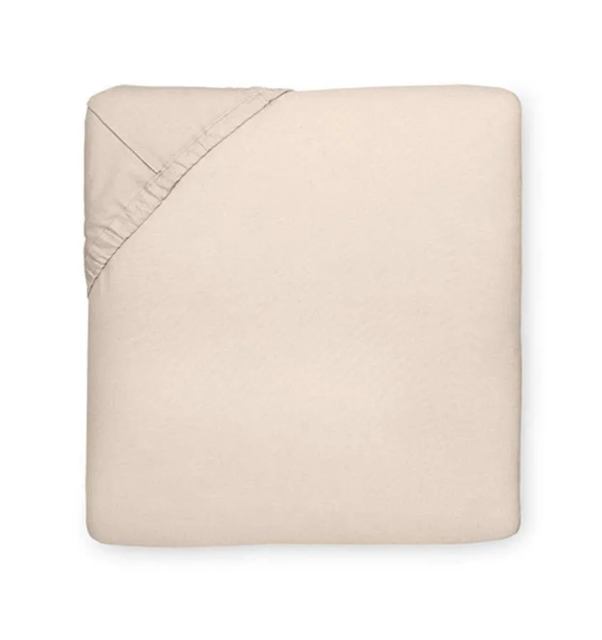 Celeste Percale Fitted Sheet by Sferra