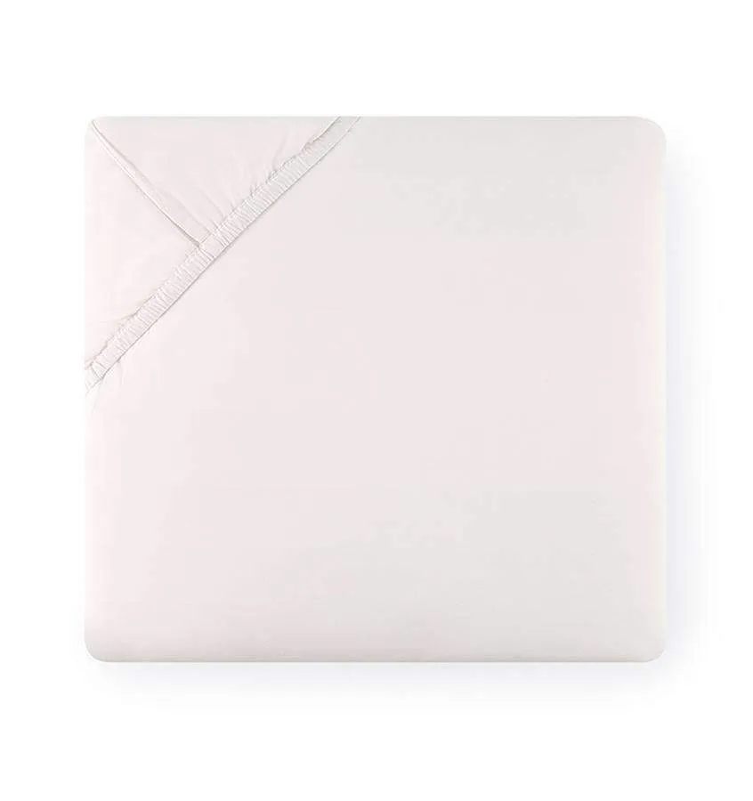 Celeste Percale Fitted Sheet by Sferra