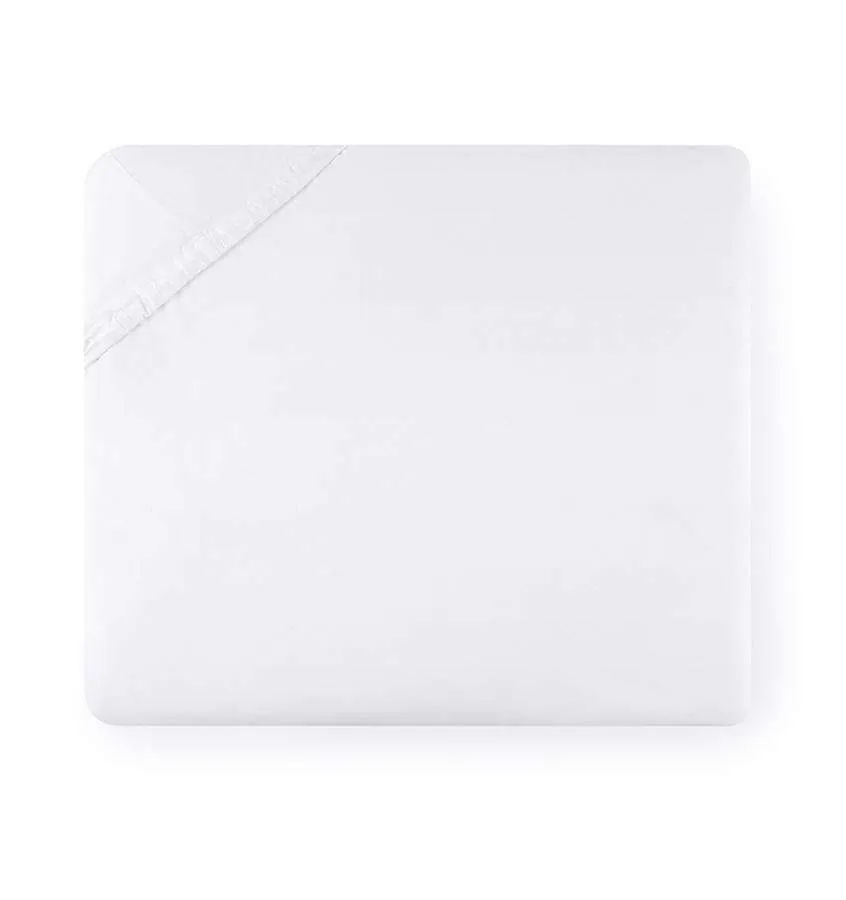 Celeste Percale Fitted Sheet by Sferra