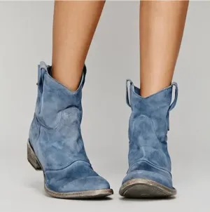 Charlotte | Suede Western Boots