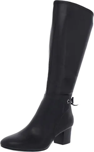Charter Club Womens Jaccque Faux Leather Knee-High Boots Black 11 Medium (B,M)