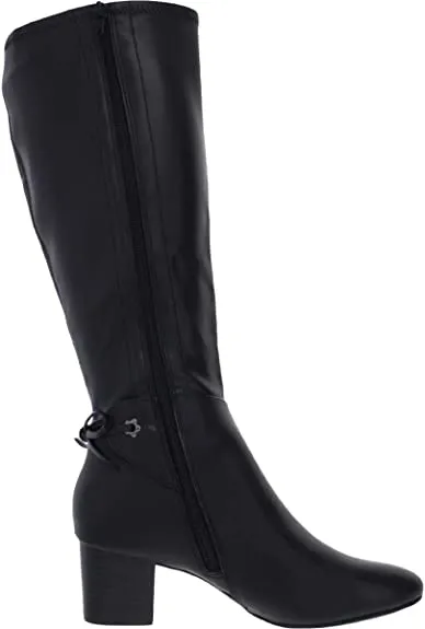 Charter Club Womens Jaccque Faux Leather Knee-High Boots Black 11 Medium (B,M)