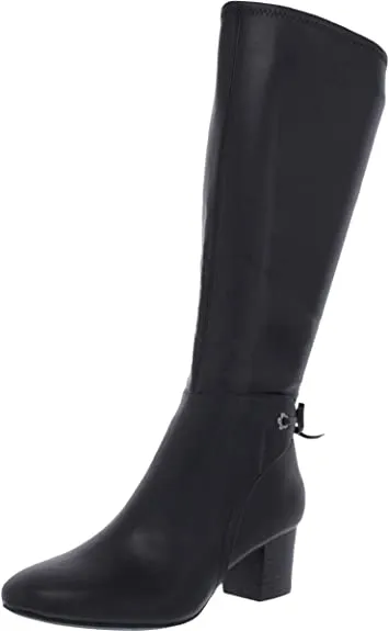 Charter Club Womens Jaccque Faux Leather Knee-High Boots Black 11 Medium (B,M)