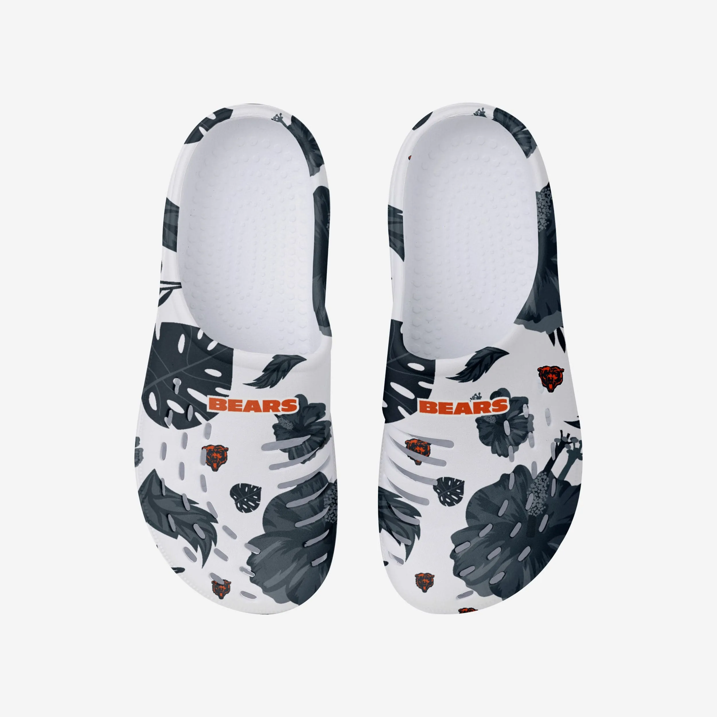Chicago Bears Womens Floral White Clog