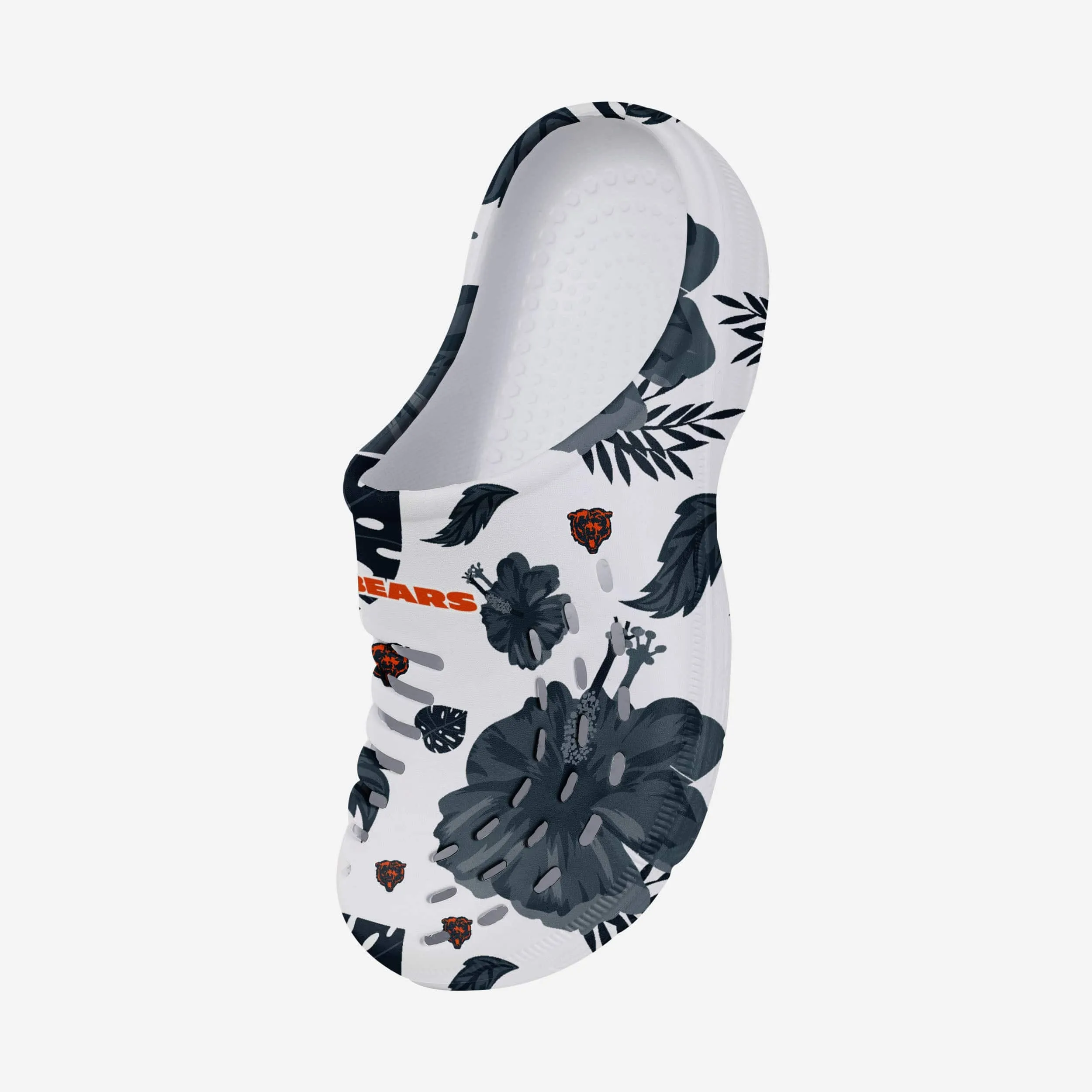 Chicago Bears Womens Floral White Clog