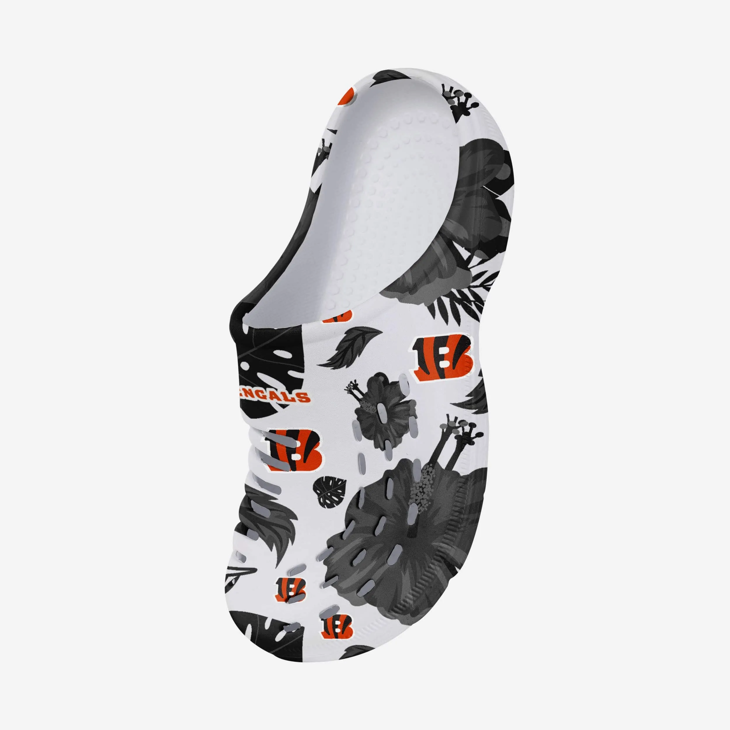 Cincinnati Bengals Womens Floral White Clog