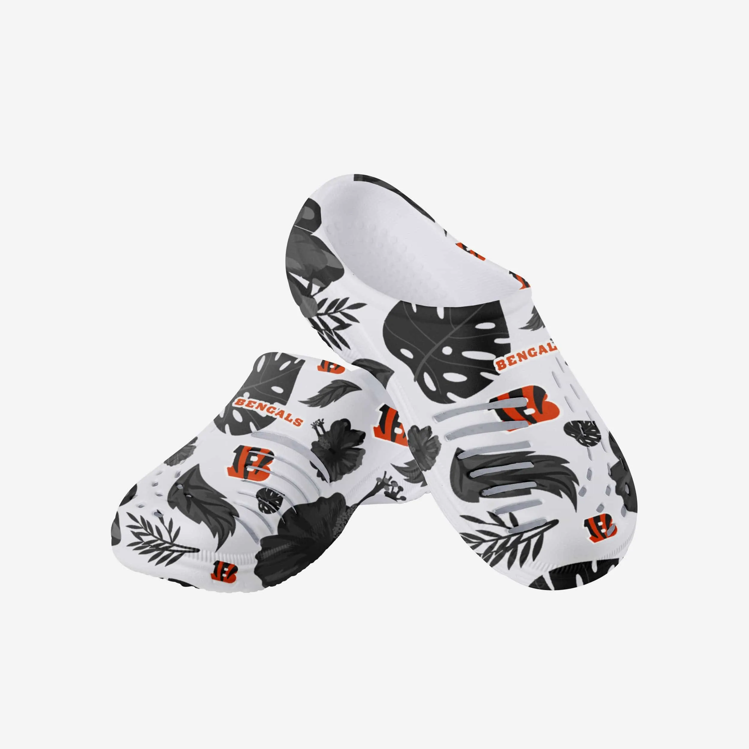 Cincinnati Bengals Womens Floral White Clog