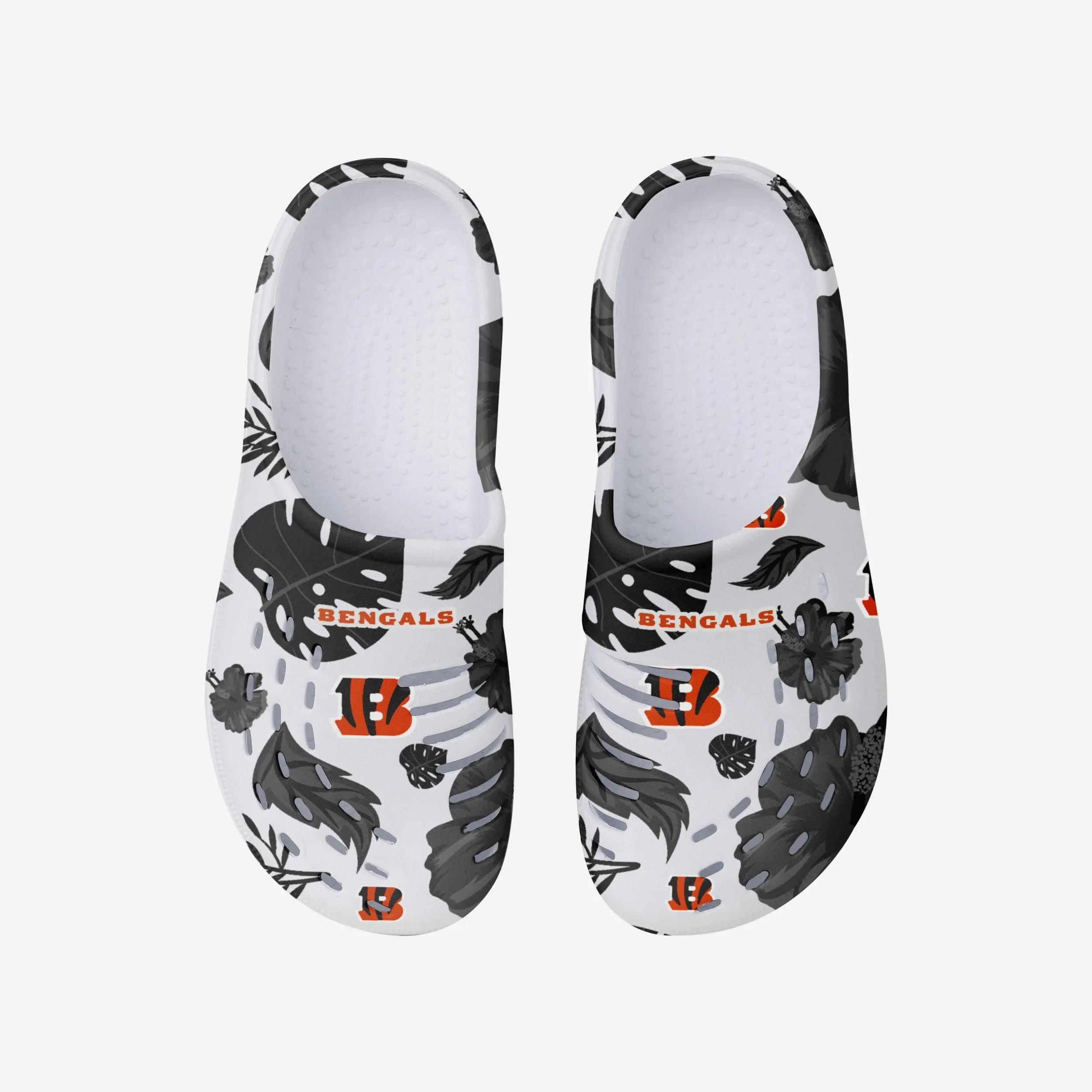 Cincinnati Bengals Womens Floral White Clog