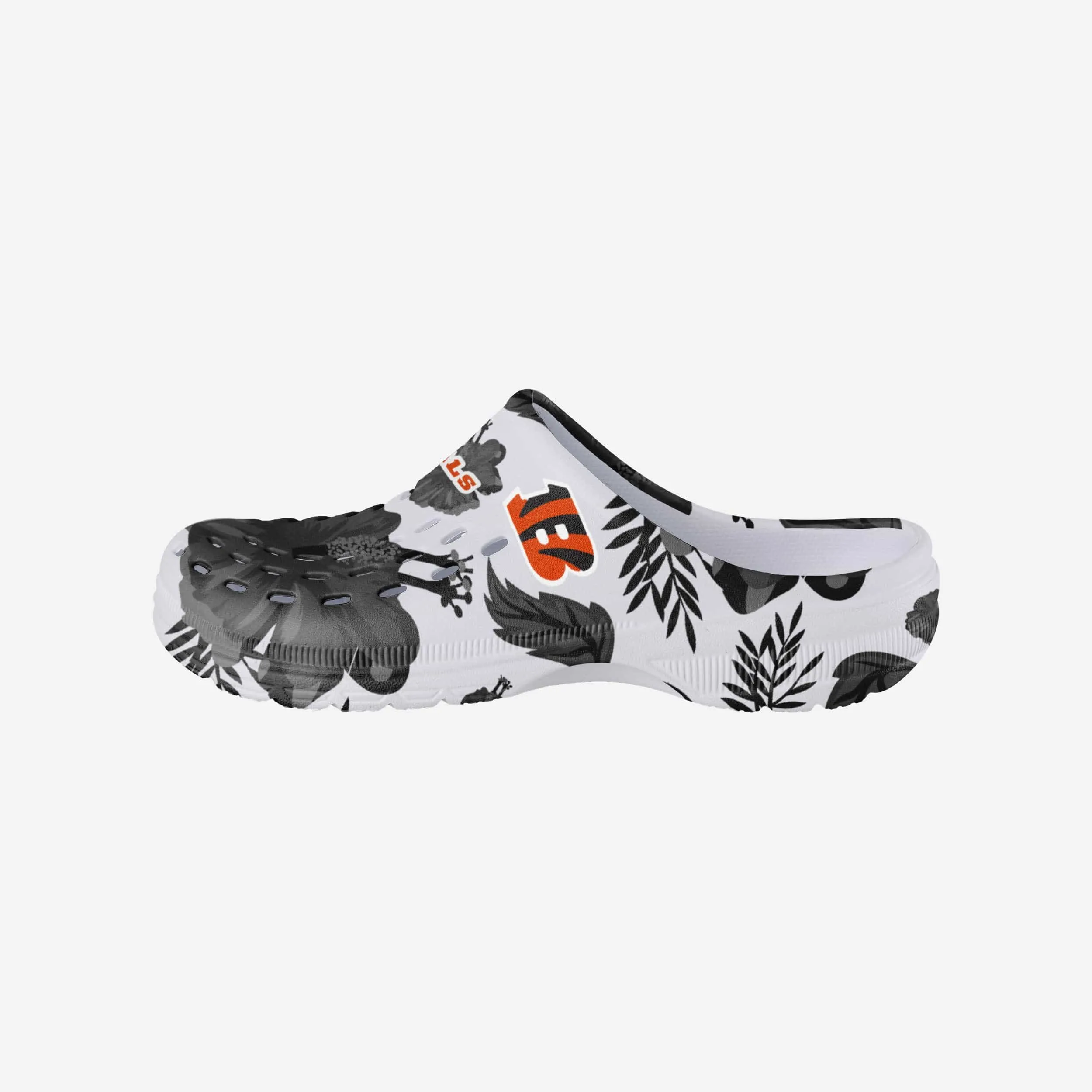 Cincinnati Bengals Womens Floral White Clog