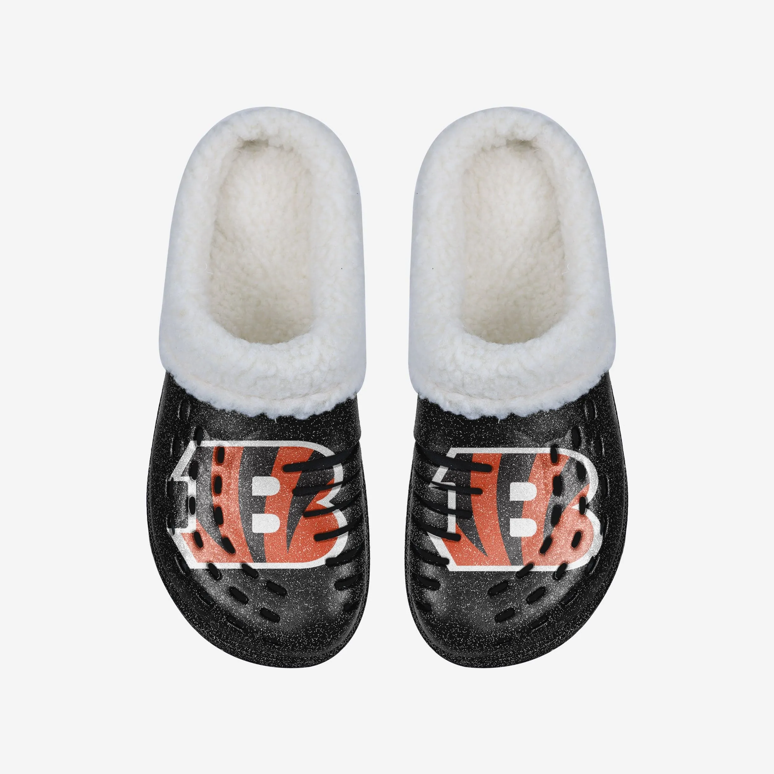 Cincinnati Bengals Womens Sherpa Lined Glitter Clog