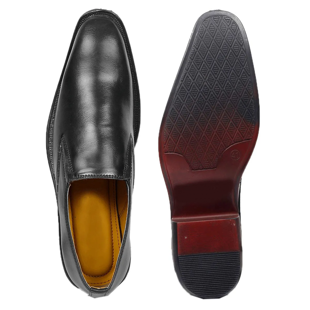 Classic Height Increasing Black Casual And Formal Slip on Shoes For Men-Unique and Classy