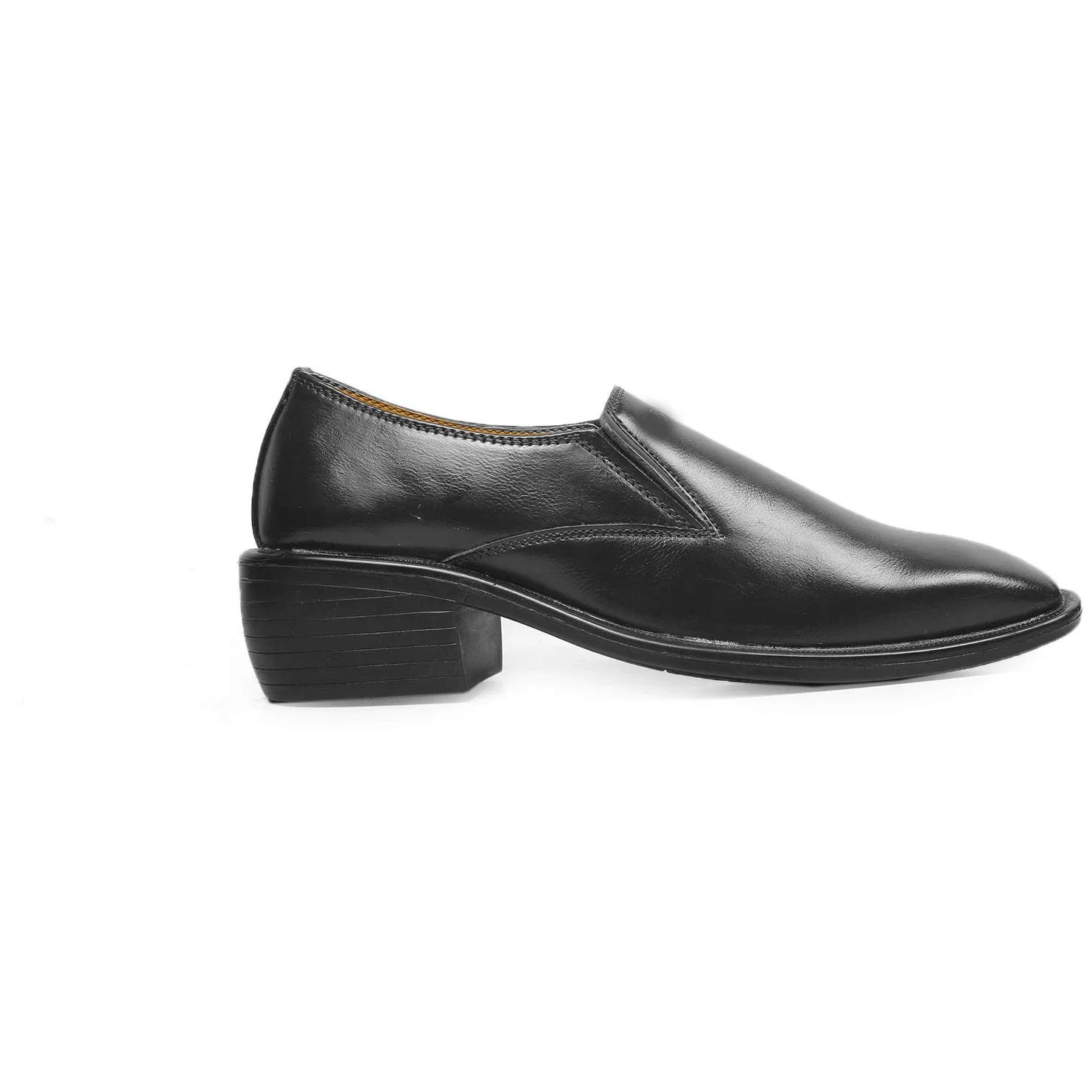 Classic Height Increasing Black Casual And Formal Slip on Shoes For Men-Unique and Classy