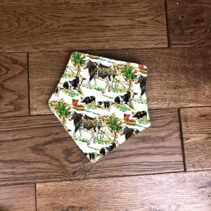 Cows in the orchard bandana dribble bib