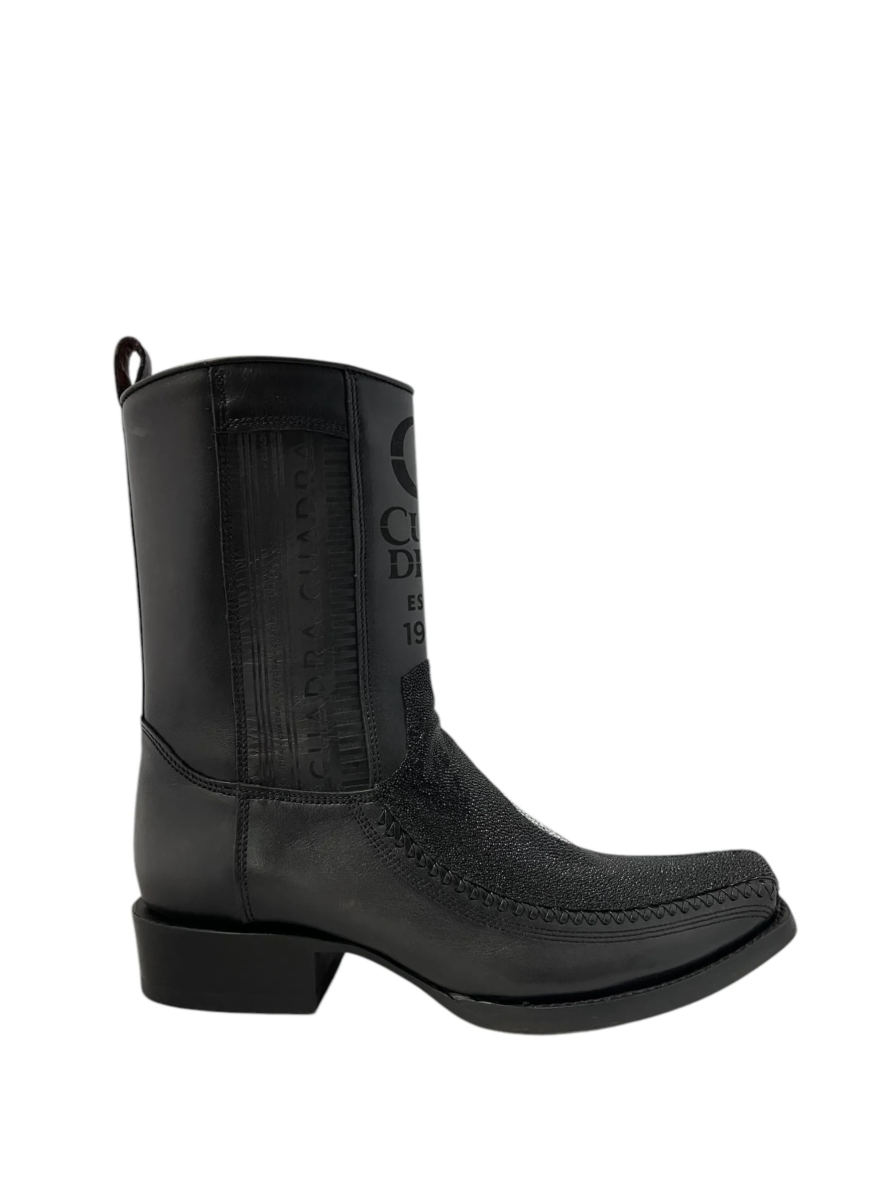 Cuadra Black Stingray Narrow Square Toe - CU783