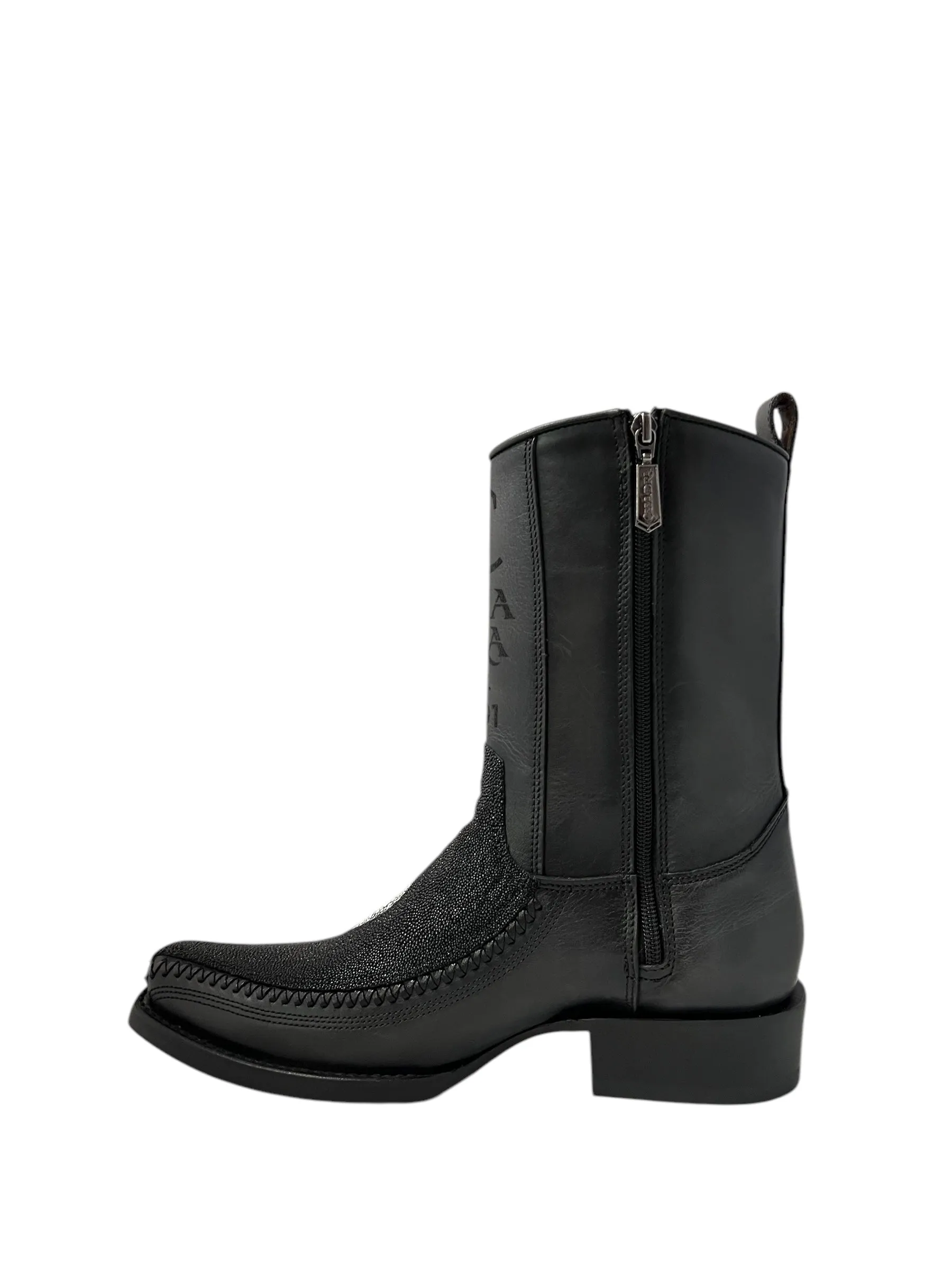 Cuadra Black Stingray Narrow Square Toe - CU783