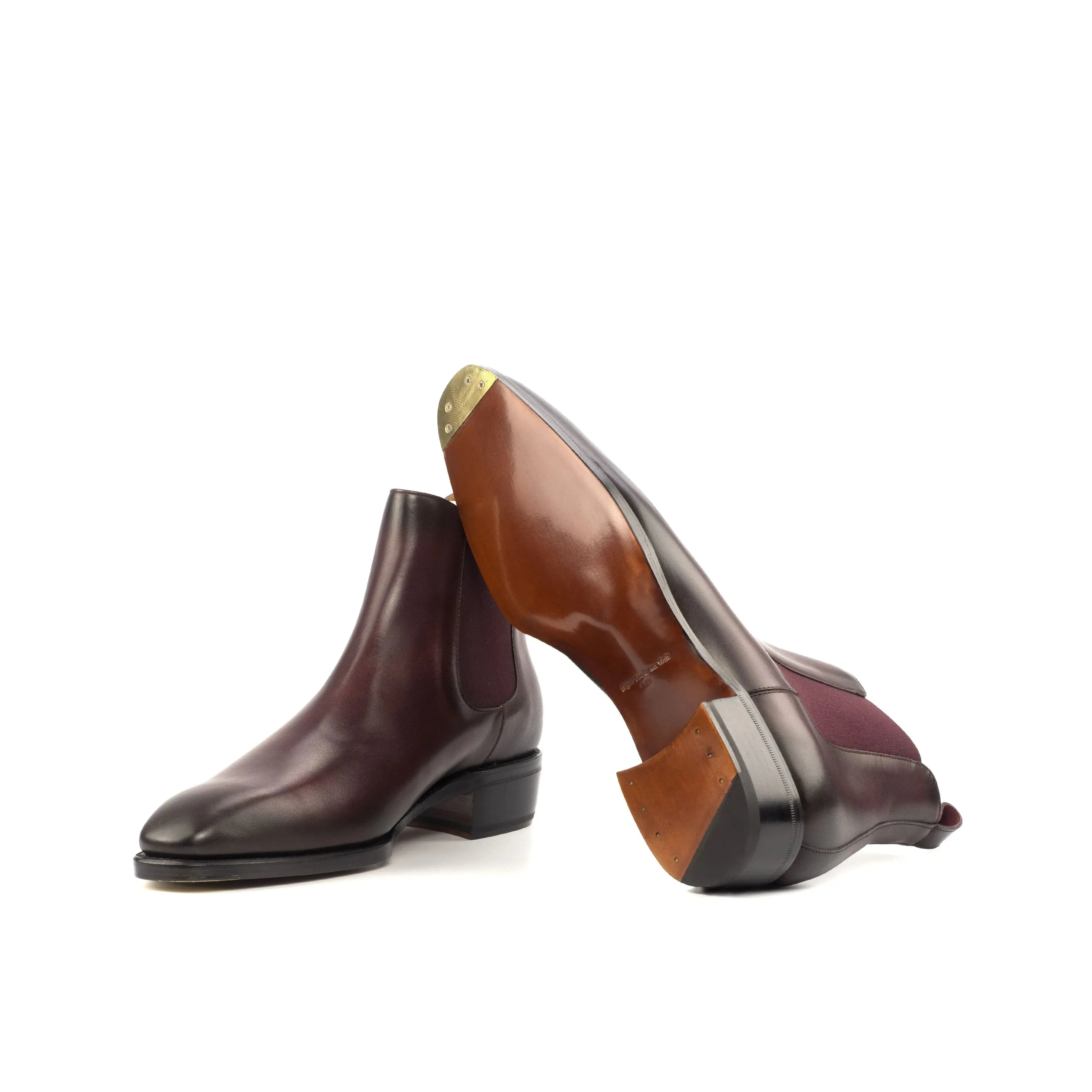 DapperFam Monza in Burgundy Men's Italian Leather Chelsea Boot