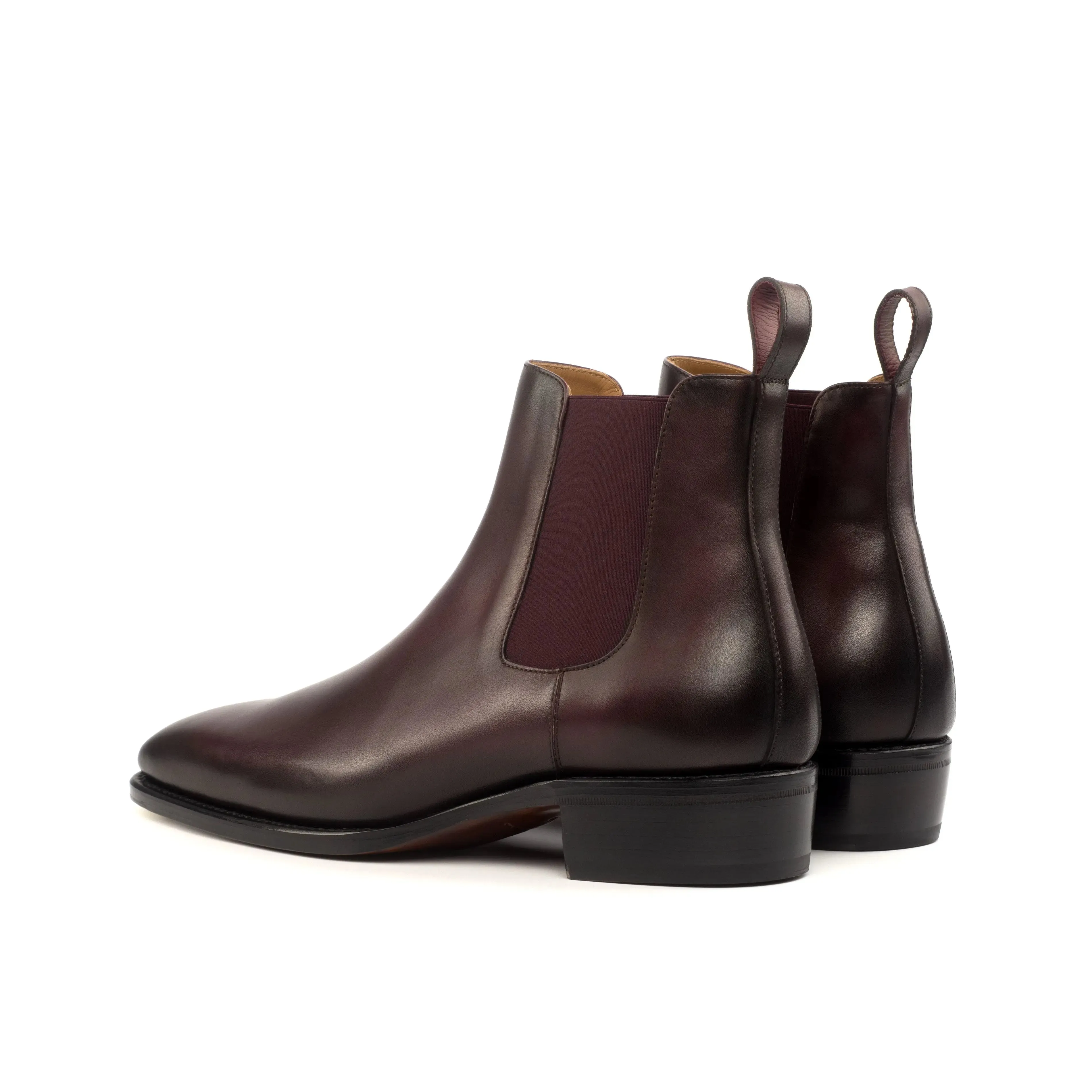 DapperFam Monza in Burgundy Men's Italian Leather Chelsea Boot