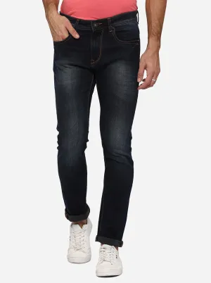 Dark Blue Washed Slim Fit Jeans | JadeBlue