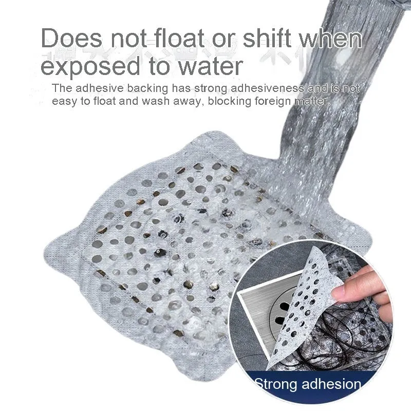 Disposable Self-adhesive Tian Zi Floor Drain Sheet Anti-hair